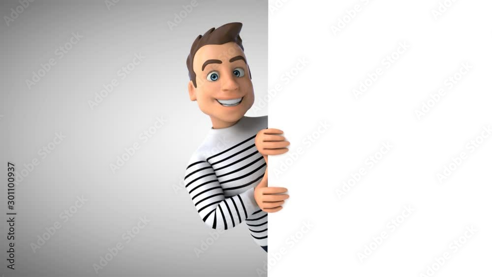 Fun 3D cartoon casual character