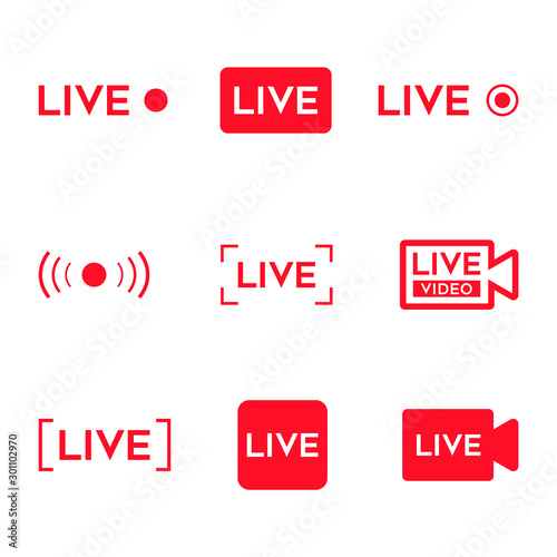 Obraz na płótnie LIVE video icon. w salonie
