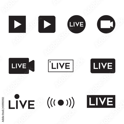 Obraz na płótnie LIVE video icon. w salonie