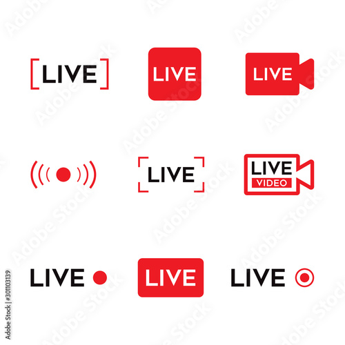 Obraz na płótnie LIVE video icon. w salonie