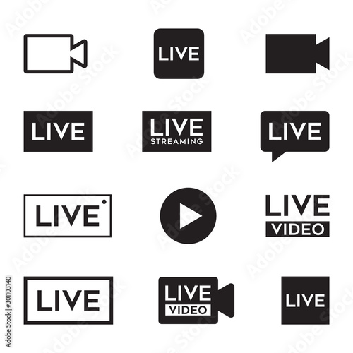 Obraz na płótnie LIVE video icon. w salonie