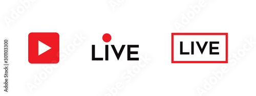Obraz na płótnie LIVE video icon. w salonie