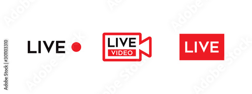 Obraz na płótnie LIVE video icon. w salonie