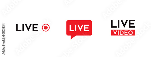 Obraz na płótnie LIVE video icon. w salonie