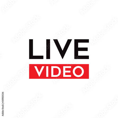 Obraz na płótnie LIVE video icon. w salonie