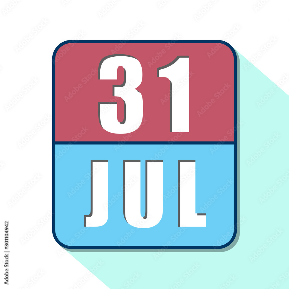 july 31st. Day 31of month,Simple calendar icon on white background. Planning. Time management. Set of calendar icons for web design. summer month, day of the year concept july 31st. Day 31of month,Simple calendar icon on white background. Planning. Time management. Set of calendar icons for web design. summer month, day of the year concept
