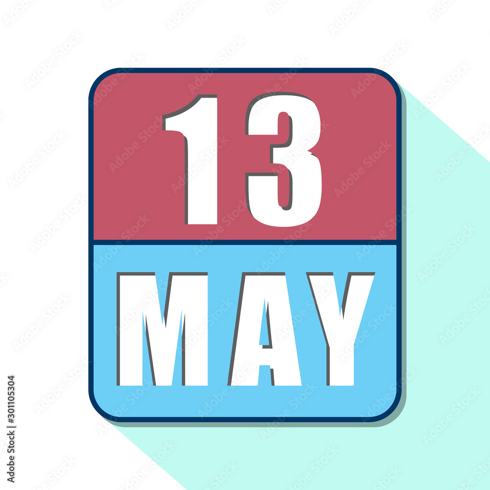 may 13th. Day 13 of month,Simple calendar icon on white background. Planning. Time management. Set of calendar icons for web design. spring month, day of the year concept may 13th. Day 13 of month,Simple calendar icon on white background. Planning. Time management. Set of calendar icons for web design. spring month, day of the year concept