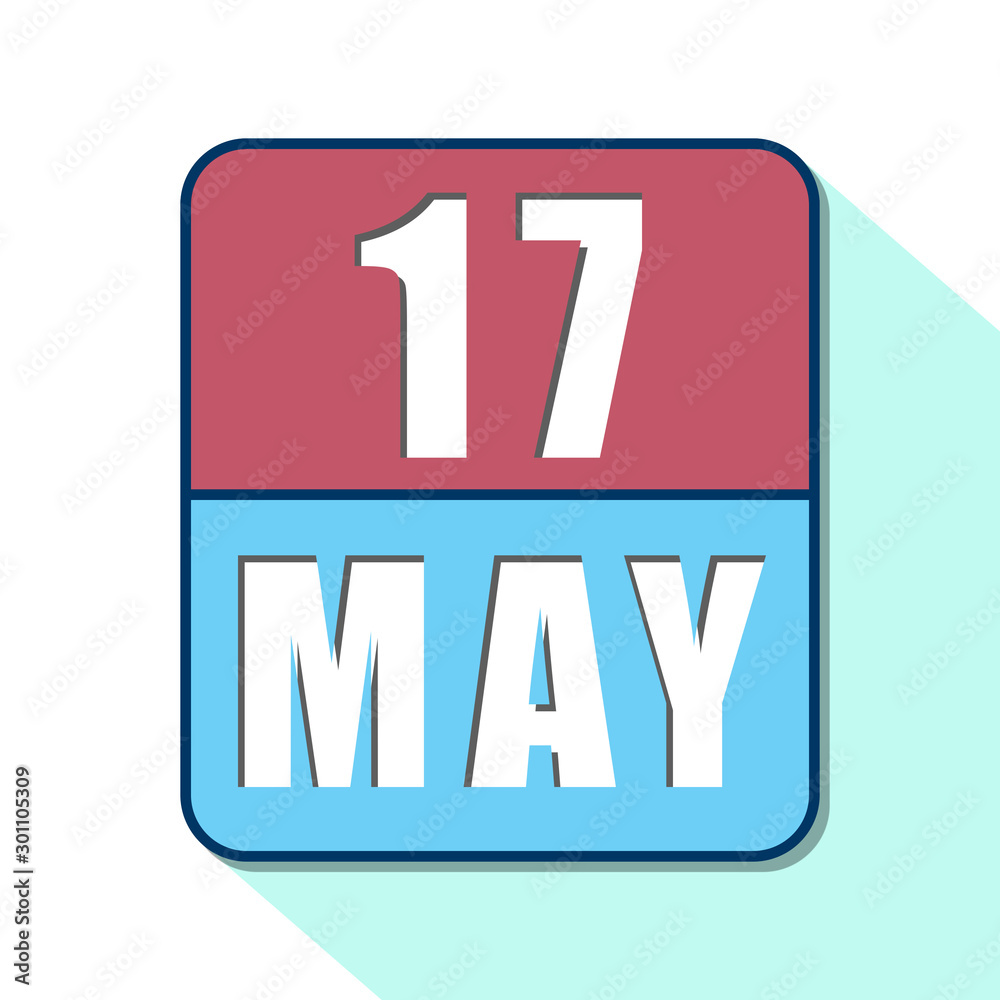 may 17th. Day 17 of month,Simple calendar icon on white background. Planning. Time management. Set of calendar icons for web design. spring month, day of the year concept may 17th. Day 17 of month,Simple calendar icon on white background. Planning. Time management. Set of calendar icons for web design. spring month, day of the year concept