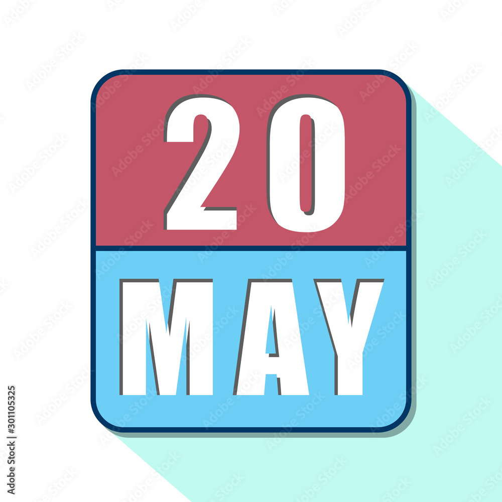 may 20th. Day 20 of month,Simple calendar icon on white background. Planning. Time management. Set of calendar icons for web design. spring month, day of the year concept may 20th. Day 20 of month,Simple calendar icon on white background. Planning. Time management. Set of calendar icons for web design. spring month, day of the year concept