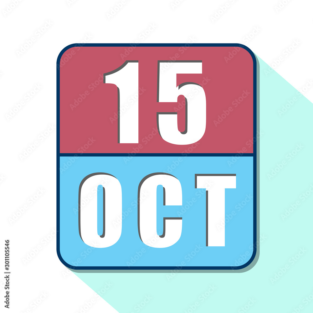 october 15th. Day 15 of month,Simple calendar icon on white background. Planning. Time management. Set of calendar icons for web design. autumn month, day of the year concept october 15th. Day 15 of month,Simple calendar icon on white background. Planning. Time management. Set of calendar icons for web design. autumn month, day of the year concept