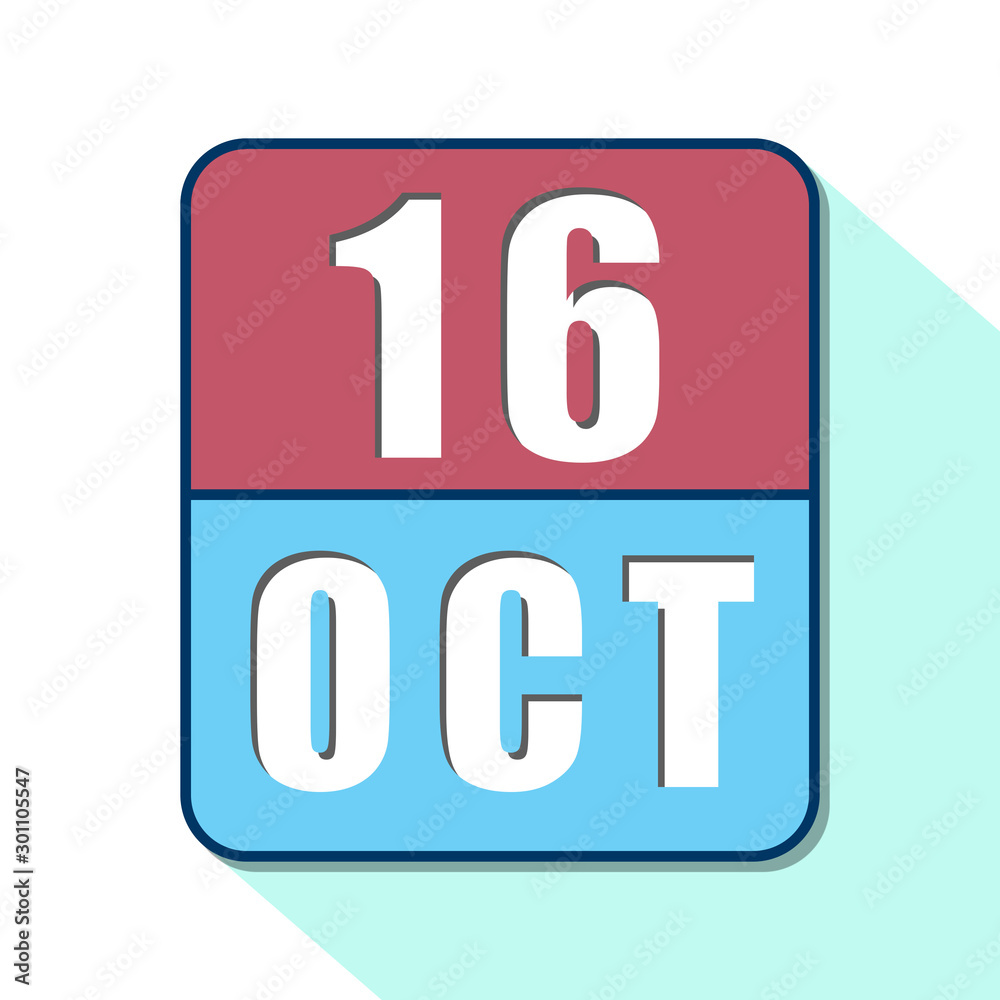 october 16th. Day 16 of month,Simple calendar icon on white background. Planning. Time management. Set of calendar icons for web design. autumn month, day of the year concept october 16th. Day 16 of month,Simple calendar icon on white background. Planning. Time management. Set of calendar icons for web design. autumn month, day of the year concept