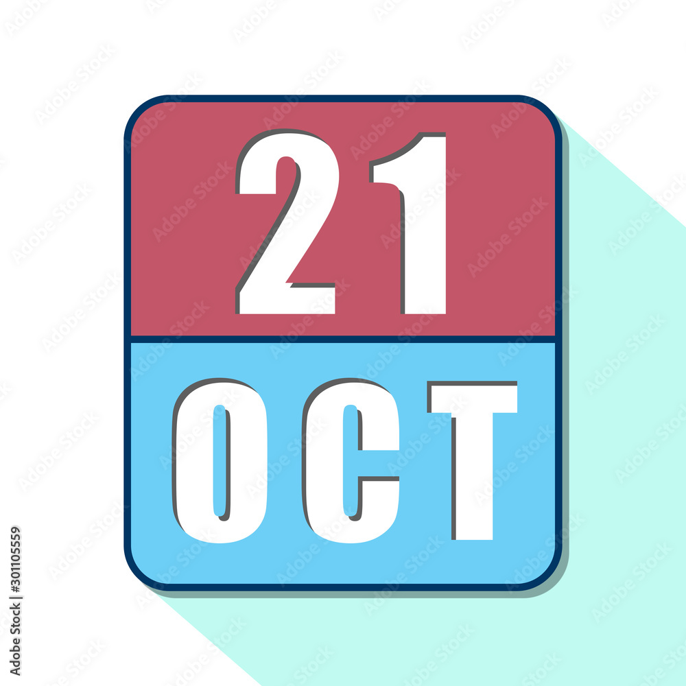 october 21st. Day 20 of month,Simple calendar icon on white background. Planning. Time management. Set of calendar icons for web design. autumn month, day of the year concept october 21st. Day 20 of month,Simple calendar icon on white background. Planning. Time management. Set of calendar icons for web design. autumn month, day of the year concept