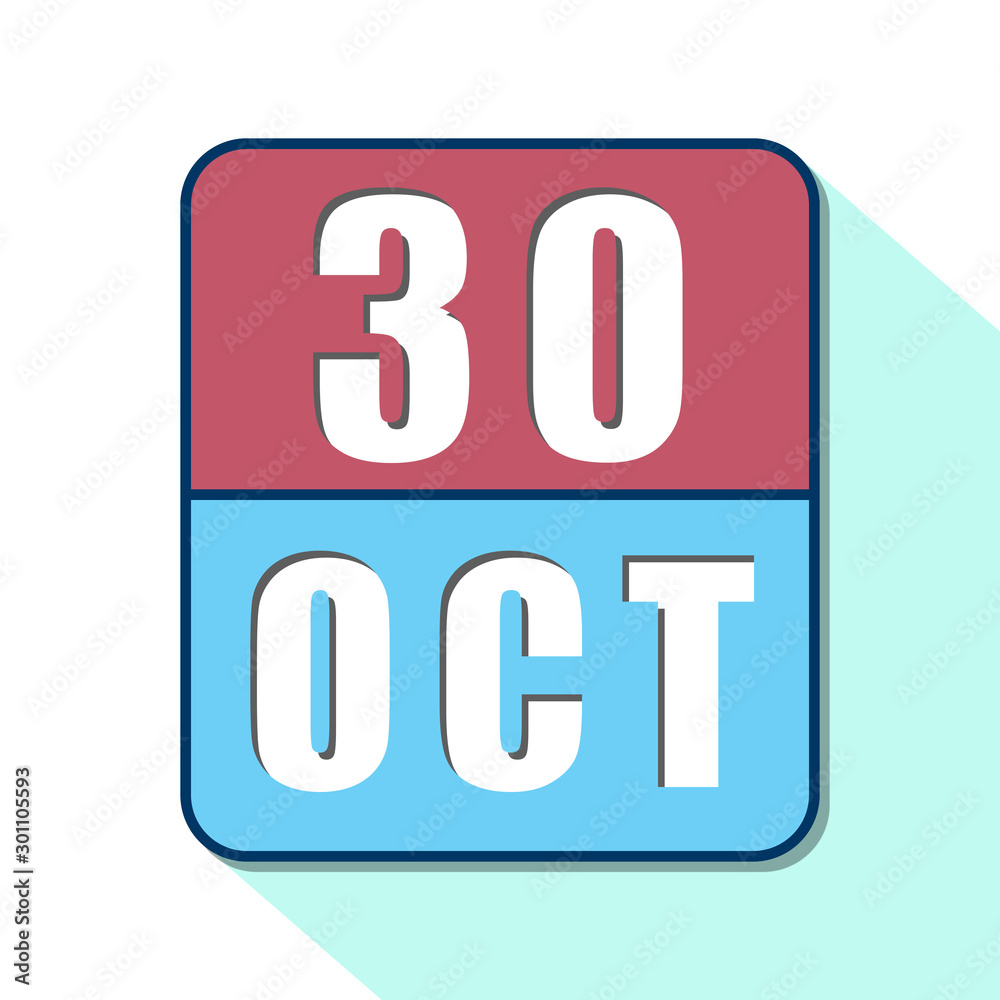 october 30th. Day 30 of month,Simple calendar icon on white background. Planning. Time management. Set of calendar icons for web design. autumn month, day of the year concept october 30th. Day 30 of month,Simple calendar icon on white background. Planning. Time management. Set of calendar icons for web design. autumn month, day of the year concept