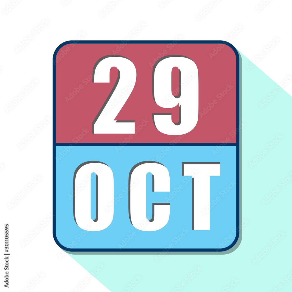 october 29th. Day 29 of month,Simple calendar icon on white background. Planning. Time management. Set of calendar icons for web design. autumn month, day of the year concept october 29th. Day 29 of month,Simple calendar icon on white background. Planning. Time management. Set of calendar icons for web design. autumn month, day of the year concept