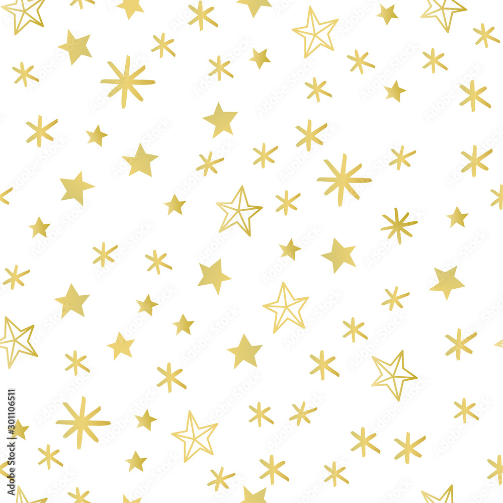 Vector seamless pattern with doodle stars Vector seamless pattern with doodle stars