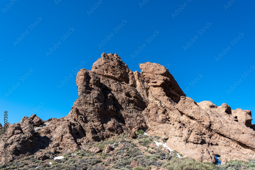 Tenerife island highland landscape, Canary islands, Spain.