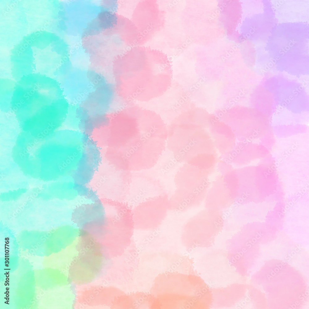 abstract magic bubbles pastel pink, aqua marine and pale turquoise background with space for text or image