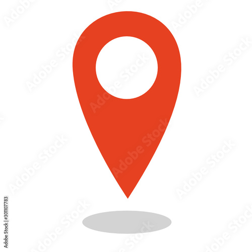Pinpoint isolated icon. Pin point sign. Pin lokator icon  illustration template. Pinpoint symbol for website, gps navigator, apps, business card.