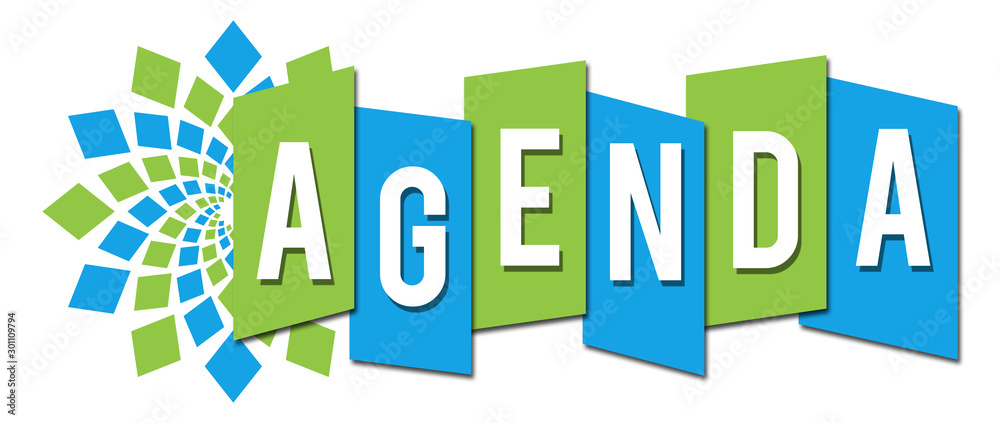 Agenda Circular Professional Green Blue Agenda Circular Professional Green Blue