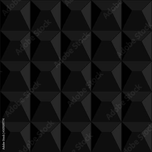 3d pattern of Soviet concrete fence. Dark decorative seamless texture.
