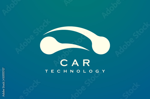 Minimalist and elegant car design in gold. Car vector design with style technology