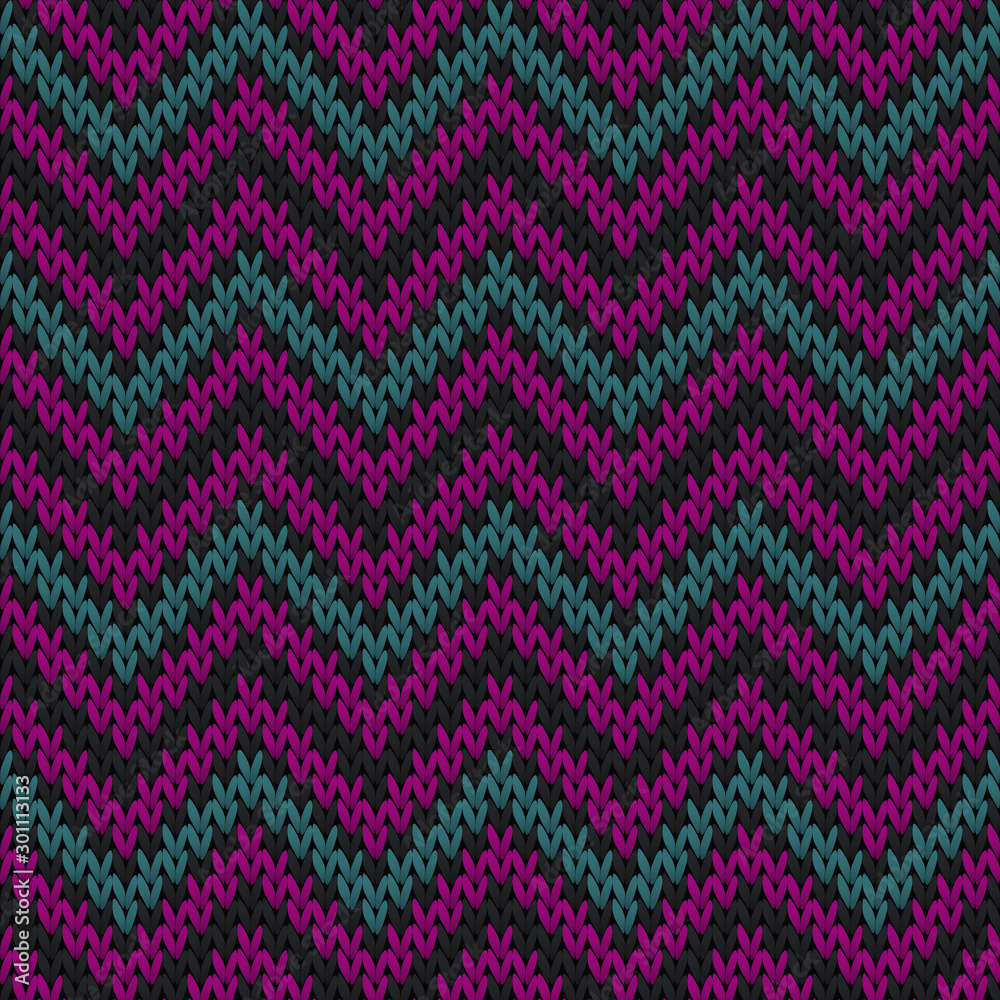 Vintage chevron stripes knitting texture 