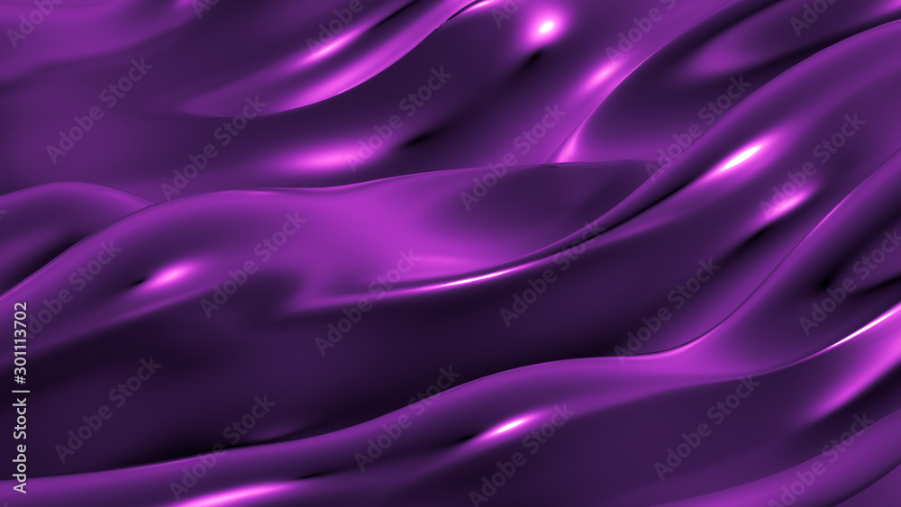 Fototapeta premium Luxury background with metal drapery fabric. 3d illustration, 3d rendering.