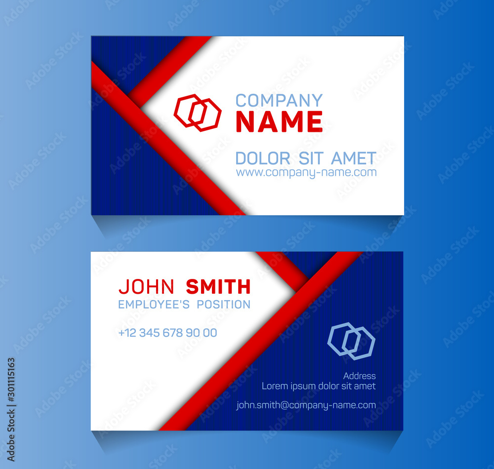 Geometric business card minimal idea vector templates set. Trendy business card graphic design with place for logo, company name, employee's position, phone number, website and office address. Geometric business card minimal idea vector templates set. Trendy business card graphic design with place for logo, company name, employee's position, phone number, website and office address.