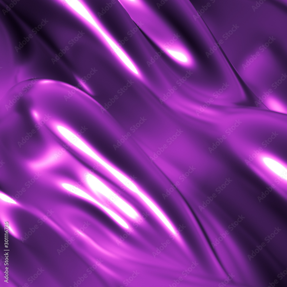Obraz premium Luxury background with metal drapery fabric. 3d illustration, 3d rendering.
