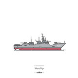 Warship - Line color icon