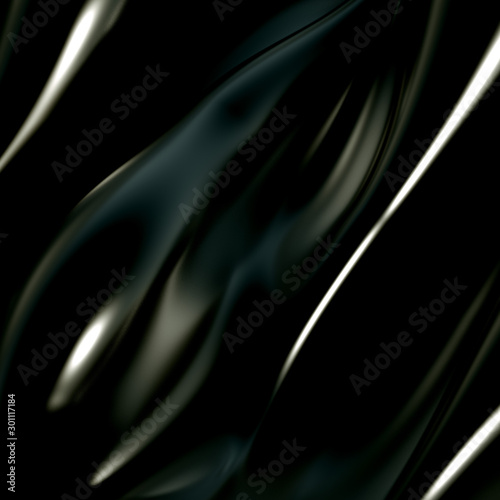 Luxury background with metal drapery fabric. 3d illustration, 3d rendering.