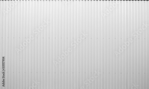 White Corrugated metal sheet texture surface of the wall. Galvanize steel background.