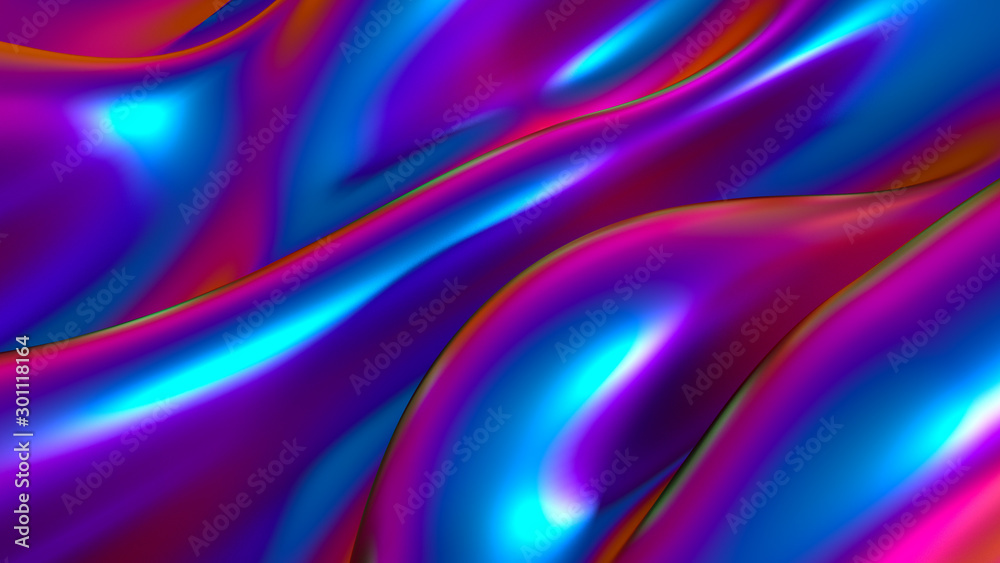 Fototapeta premium Luxury background with metal drapery fabric. 3d illustration, 3d rendering.