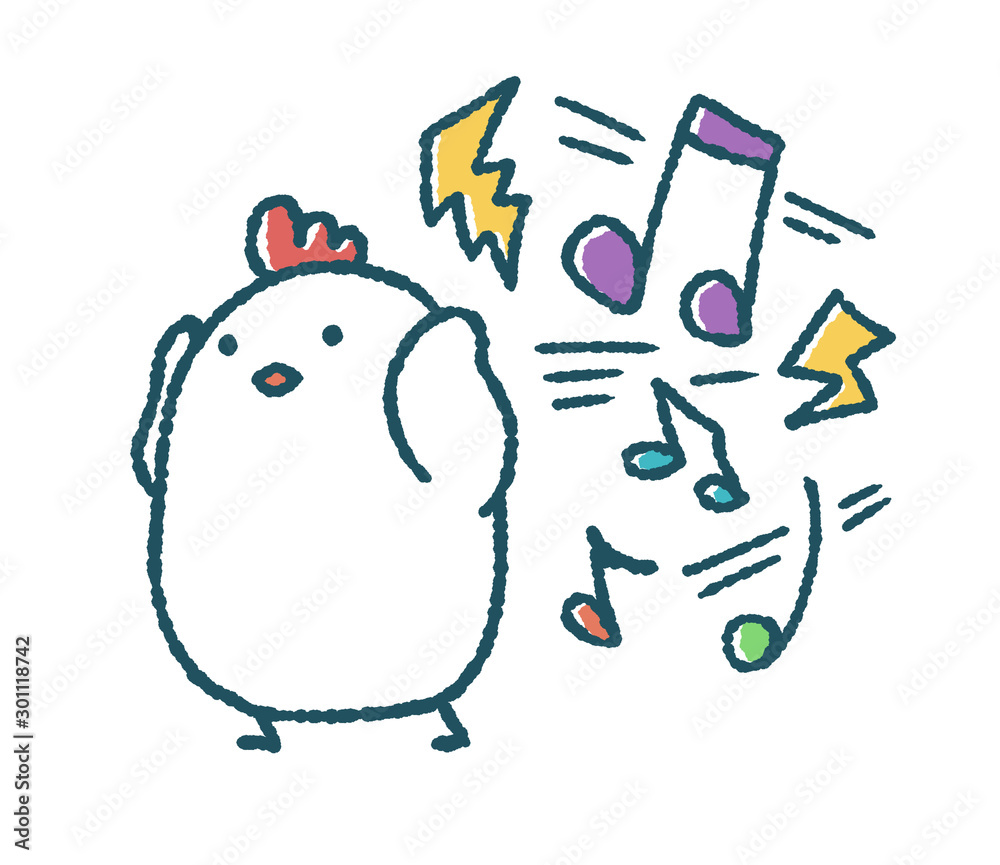 ゆるいにわとりは耳を塞いで音を遮る Stock イラスト Adobe Stock ゆるいにわとりは耳を塞いで音を遮る Stock イラスト Adobe Stock