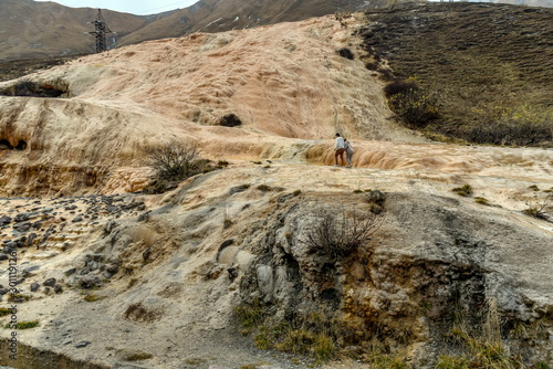 Mineral sprins on the road before Russia–Georgia Friendship Monument, Republic of georgia photo