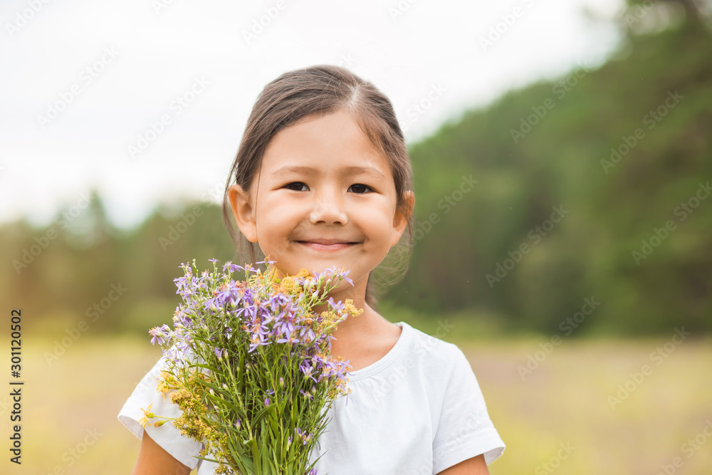 Portrait of a cute little girl outside Portrait of a cute little girl outside