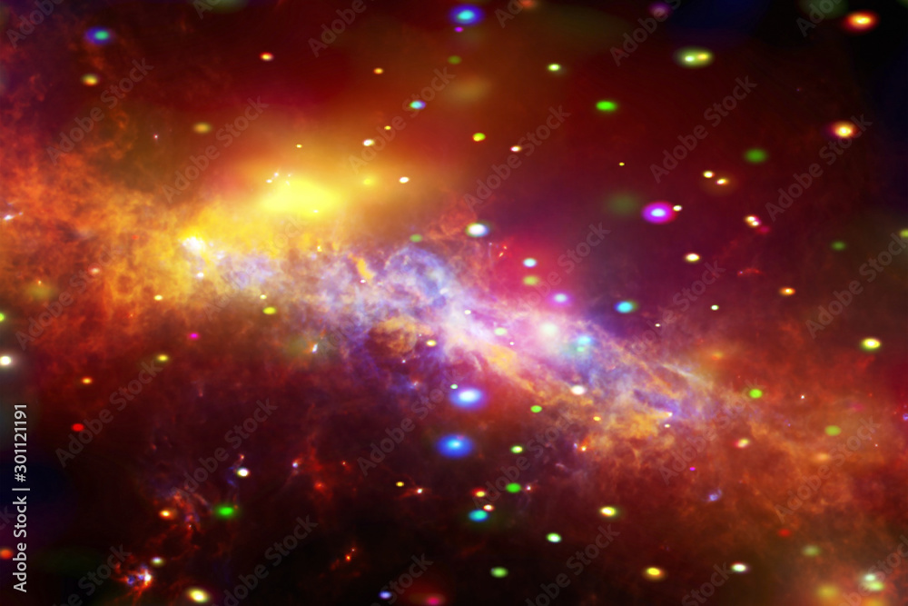 Fototapeta premium Star cluster and galaxy. The elements of this image furnished by NASA.