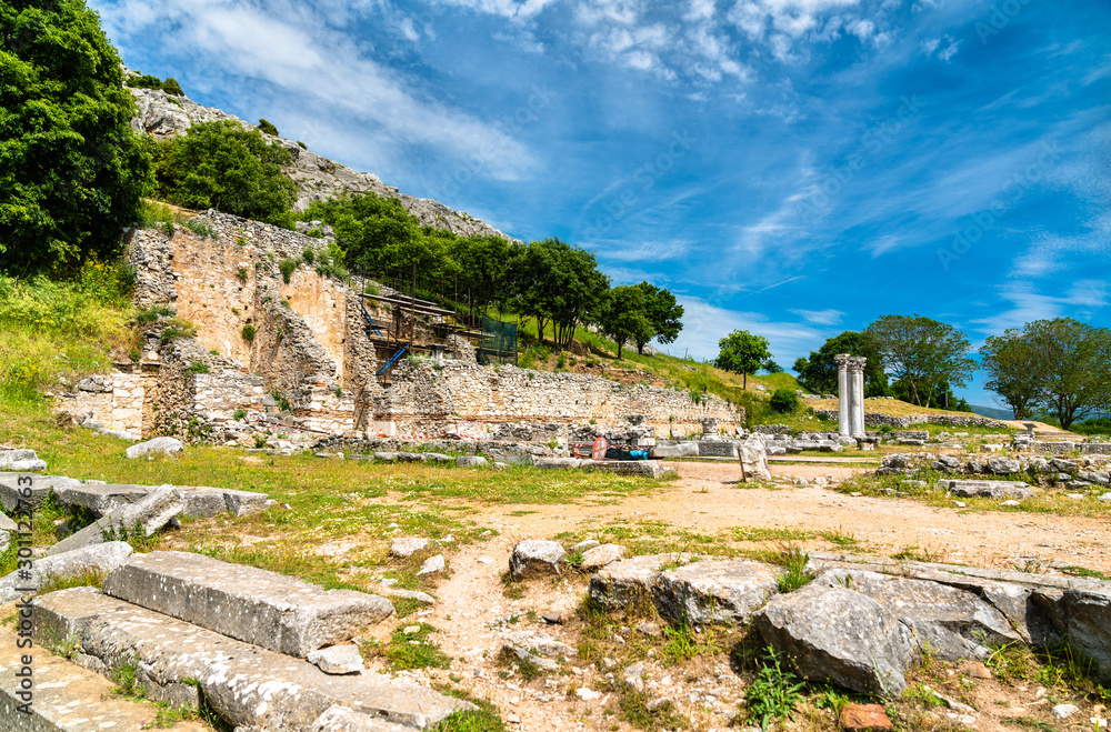 Ruins of the ancient city of Philippi in Greece