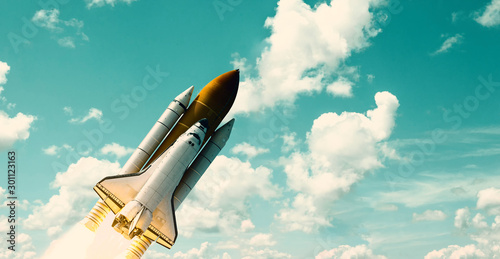 Bilde på lerret Dramatic rocket launch
