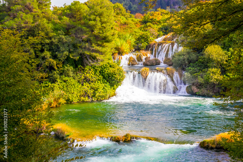 Waterfalls on the Krka River  Croatia