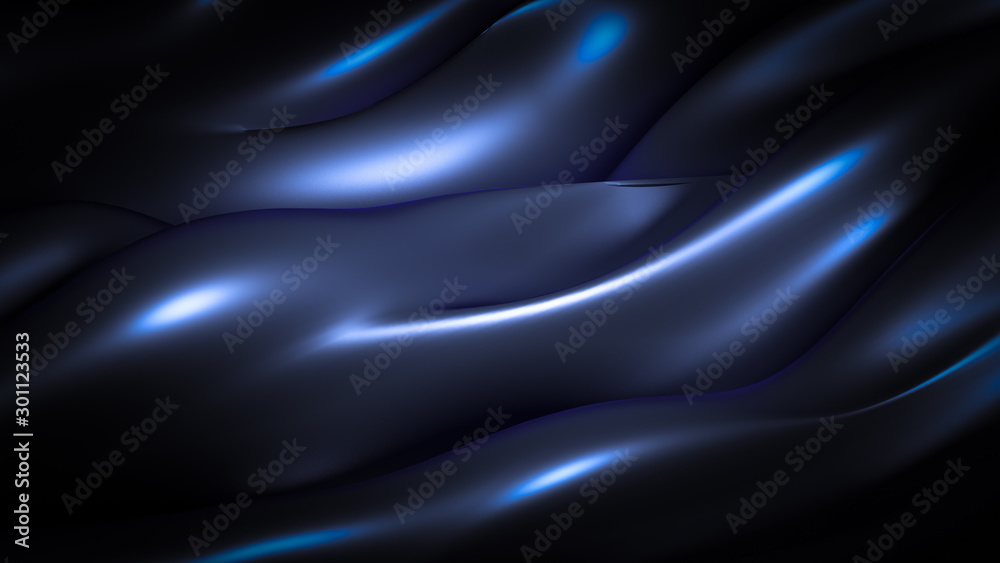 Fototapeta premium Luxury background with metal drapery fabric. 3d illustration, 3d rendering.