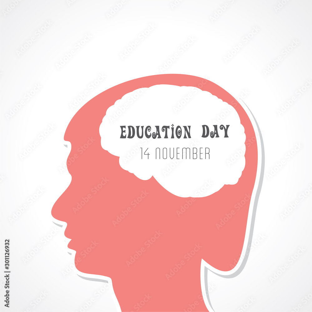 Illustration for education day greeting