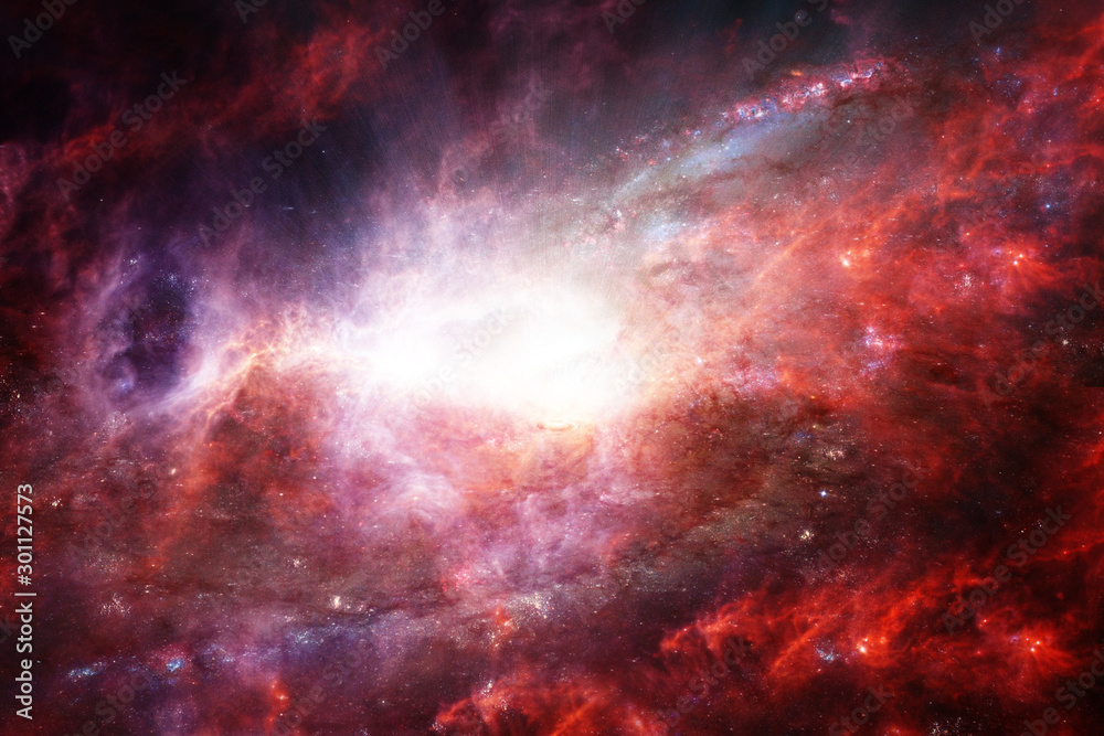 Naklejka premium Marvelous galaxy in a deep space. The elements of this image furnished by NASA.
