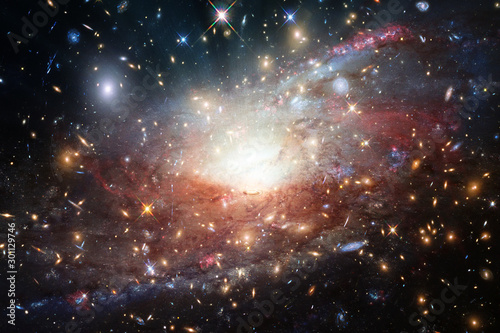 Marvelous galaxy in a deep space. The elements of this image furnished by NASA.