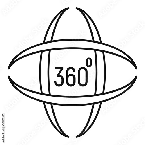 Vr headset icon. Outline vr headset vector icon for web design isolated on white background