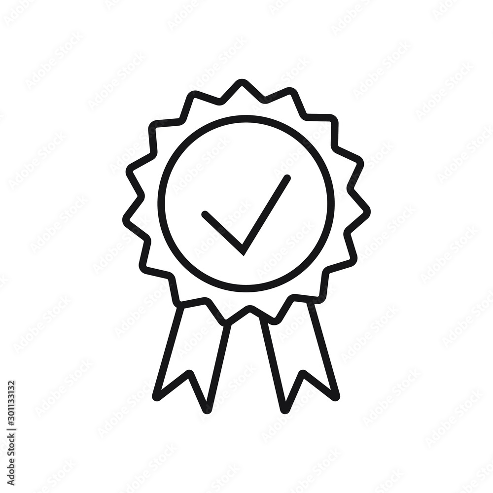 Quality guarantee icon in trendy outline style design. Vector graphic illustration. Quality guarantee icon in trendy outline style design. Vector graphic illustration.