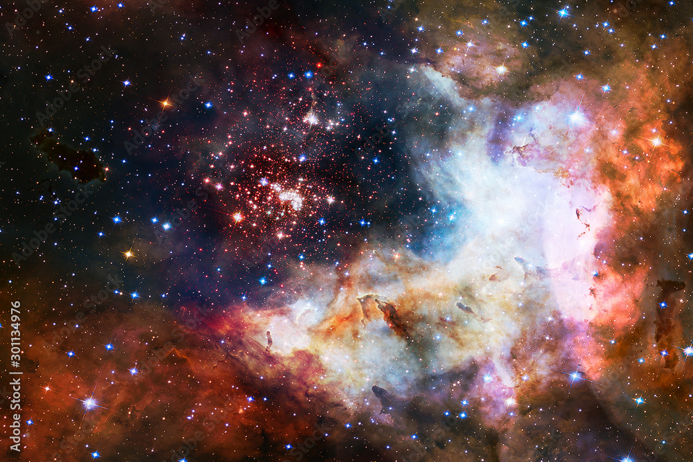 Naklejka premium Wspaniała galaktyka i gwiazdy. Elementy tego obrazu dostarczone przez NASA.