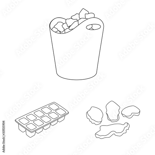 Vector design of clean and wet logo. Collection of clean and purity vector icon for stock.