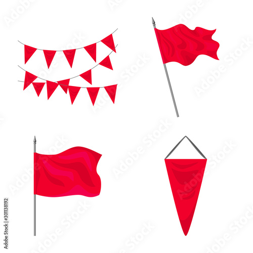 Isolated object of promotional and textile icon. Collection of promotional and white stock vector illustration.