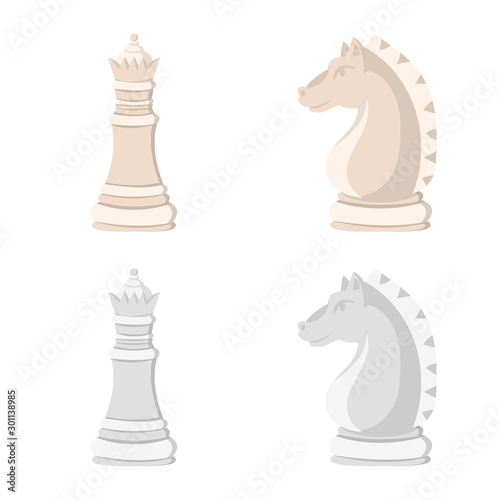 Vector design of checkmate and thin logo. Collection of checkmate and target vector icon for stock.